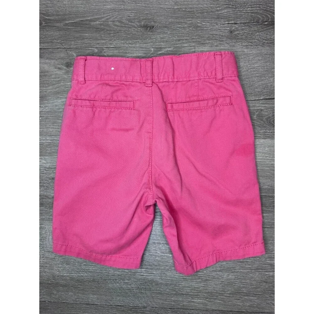 Bright Pink Chino Shorts Flat Front Preppy Casual Spring Summer Size 5